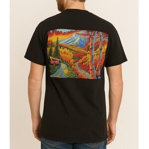 In-&-Out Colorado T-shirt Tee black graphic men's SZ MD - Flawed